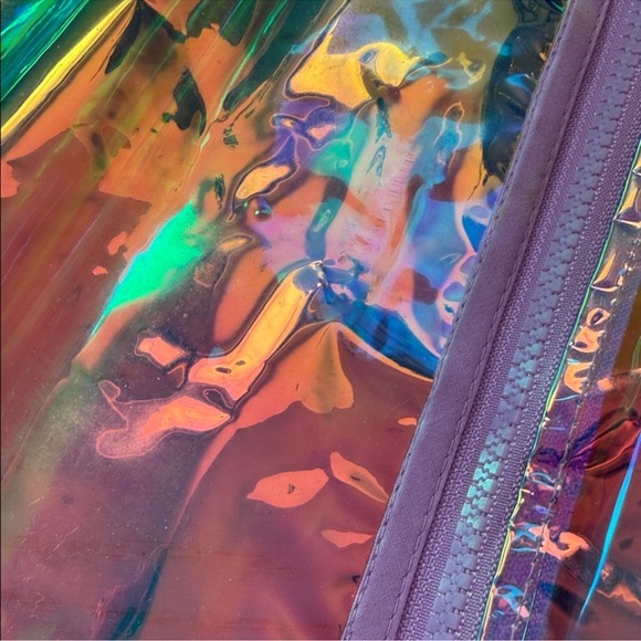 Dolls Kill Club Exx Dream Crusher Clear Holographic PVC Rainbow Skirt XXL - Picture 7 of 8